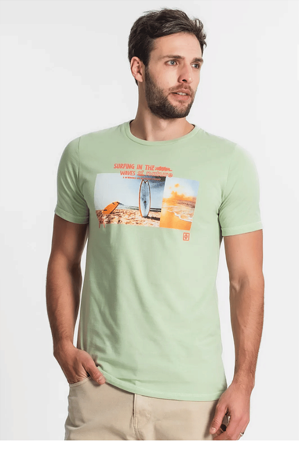 Camiseta Masculina Estampada Diâmetro