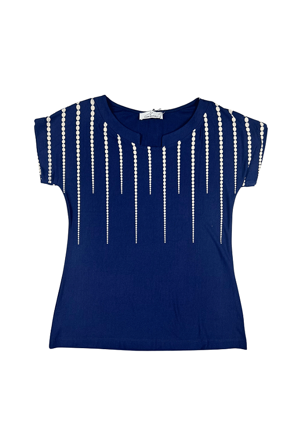 Blusa Forte Japonesa Barrada Cor Do Céu