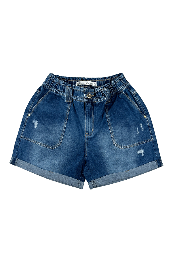 Shorts Feminino Midi Assédio Jeans