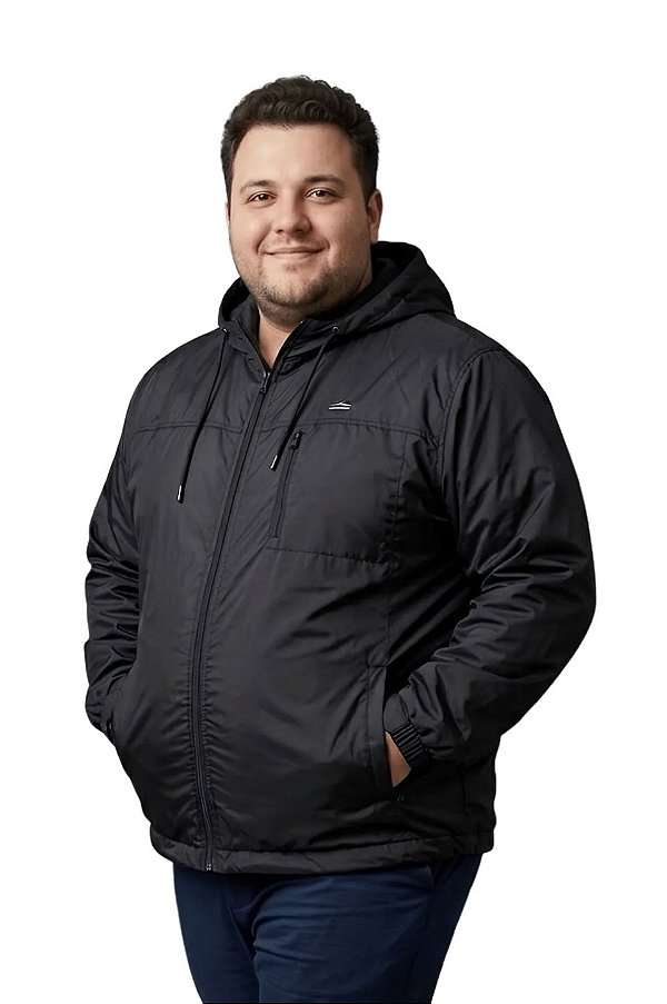 Casaco Jaqueta Corta-vento Com Bolso Poliester HF