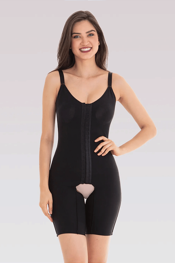 Modelador Curto Bojo Moldado Em Lycra® Power Alta Compressão Poliamida Esbelt