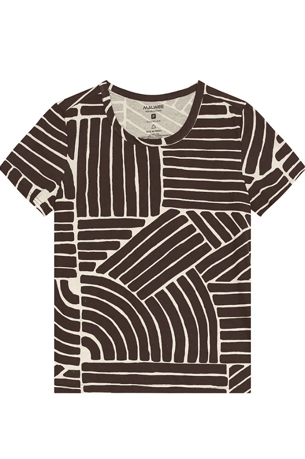 Blusa Feminina Decote Redondo Folhagem Em Algodão malwee