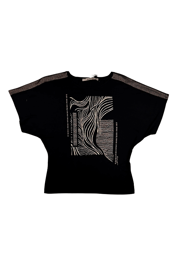 Blusa Tradicional Manga curta Raglan Dourado Miravest