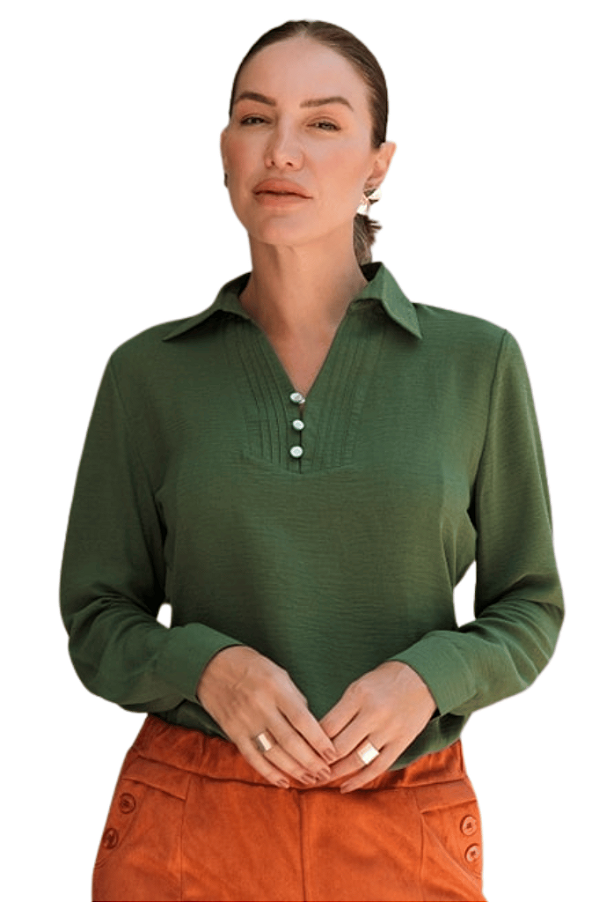 Blusa Decote V Social Fêmena