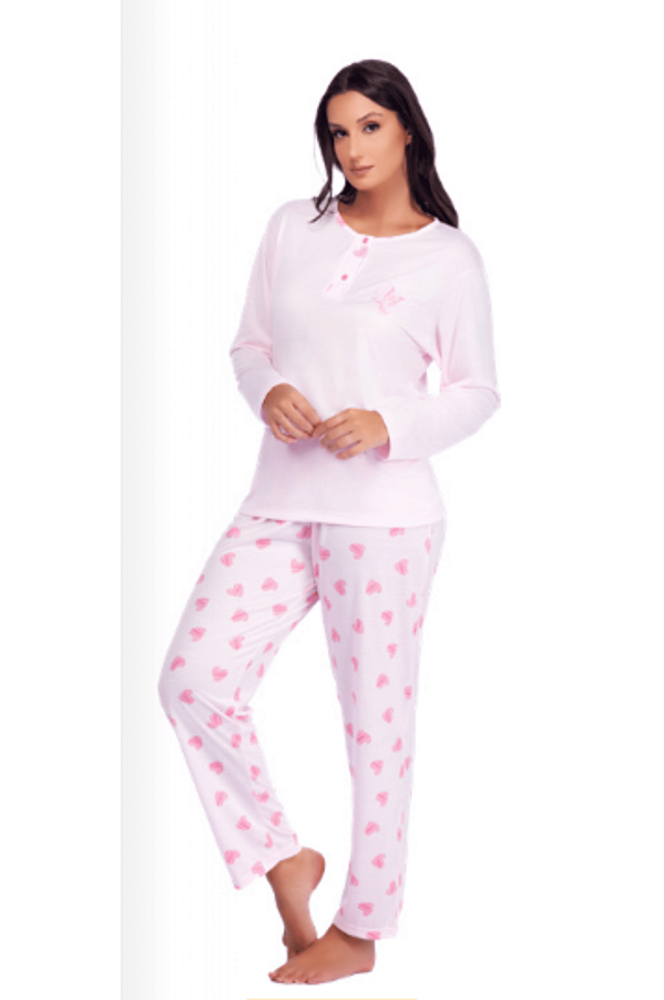 Pijama Sortido Manga Longa Malha PV Souza