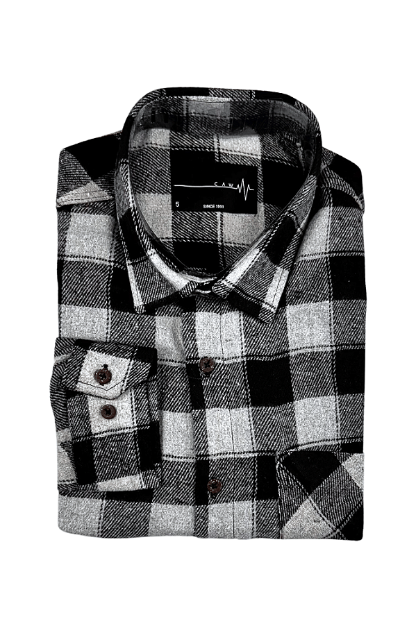 Camisa Flanelada Xadrez Palma Manga Longa Caw