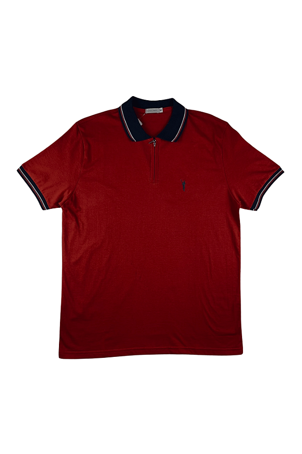 Polo com Fecho no Decote Meia Manga Ferreira Mello