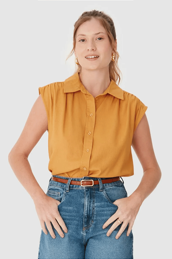 Camisa Feminina Tradicional Sem Manga Malwee