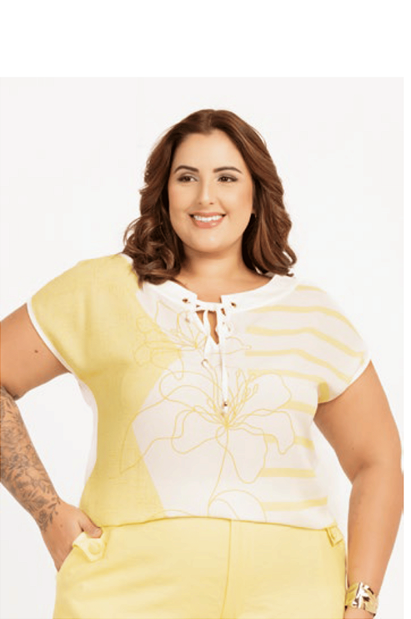 Blusa Decote Ilhos Costas Viscomalha Medi Modas