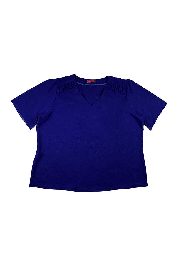 Blusa Meia Manga com Detalhe no Decote Fêmena