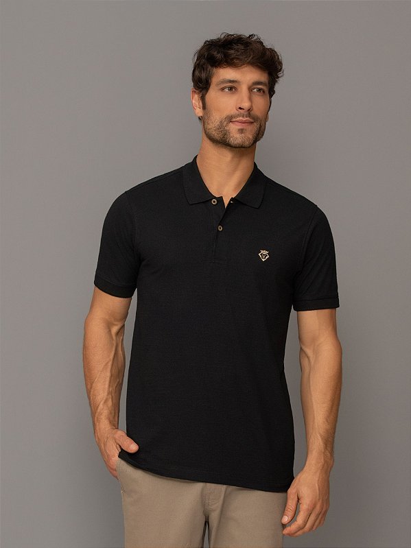 Polo Premium Malha Vichy Manga Curta Dockston