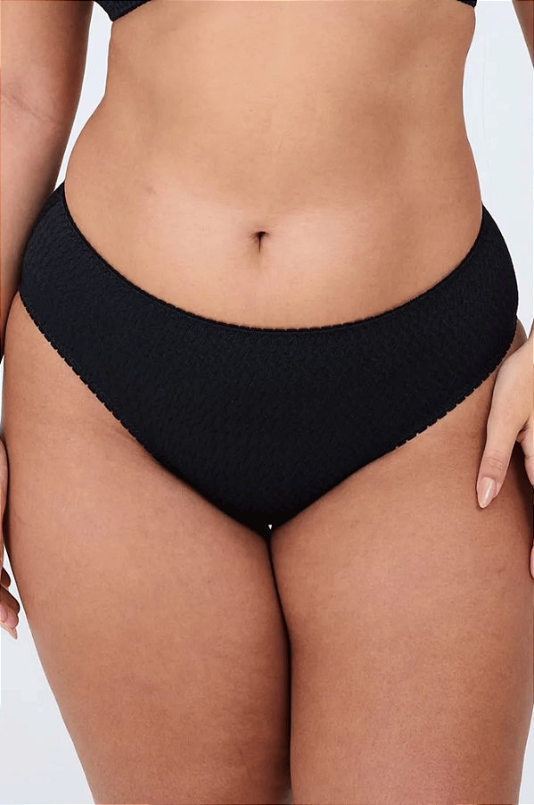 Calcinha Biquíni Cintura Média Em Microfibra Trabalhada Fio Lycra Mondrian Duloren