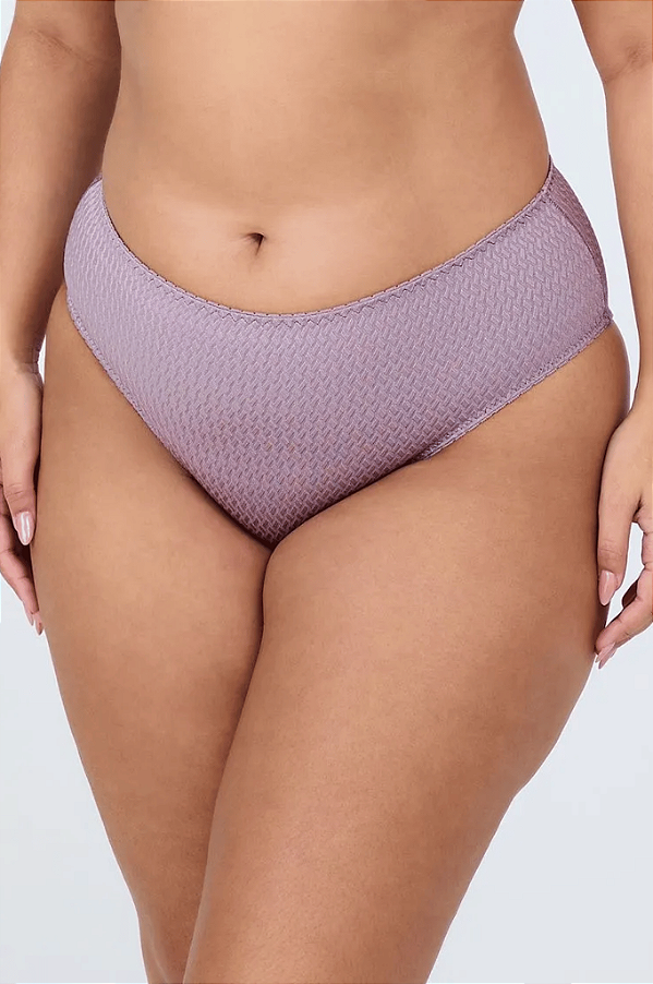 Calcinha Biquíni Cintura Média Em Microfibra Trabalhada Fio Lycra Mondrian Duloren