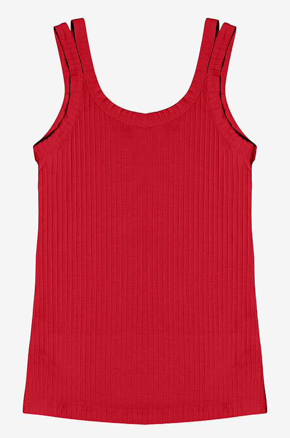 Blusa com Alças em Ribana Canelada Rovitex