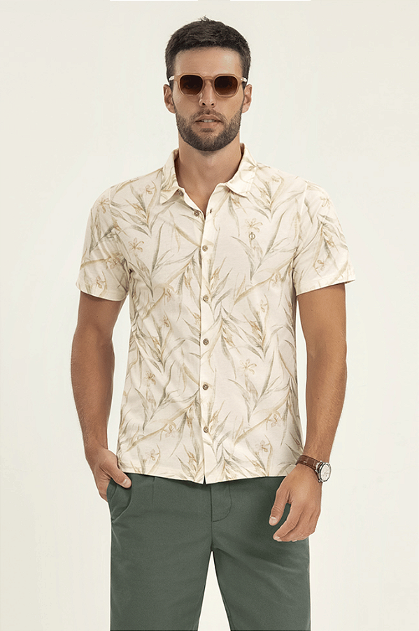 Camisa Masculina Manga Curta Meia Malha Diametro