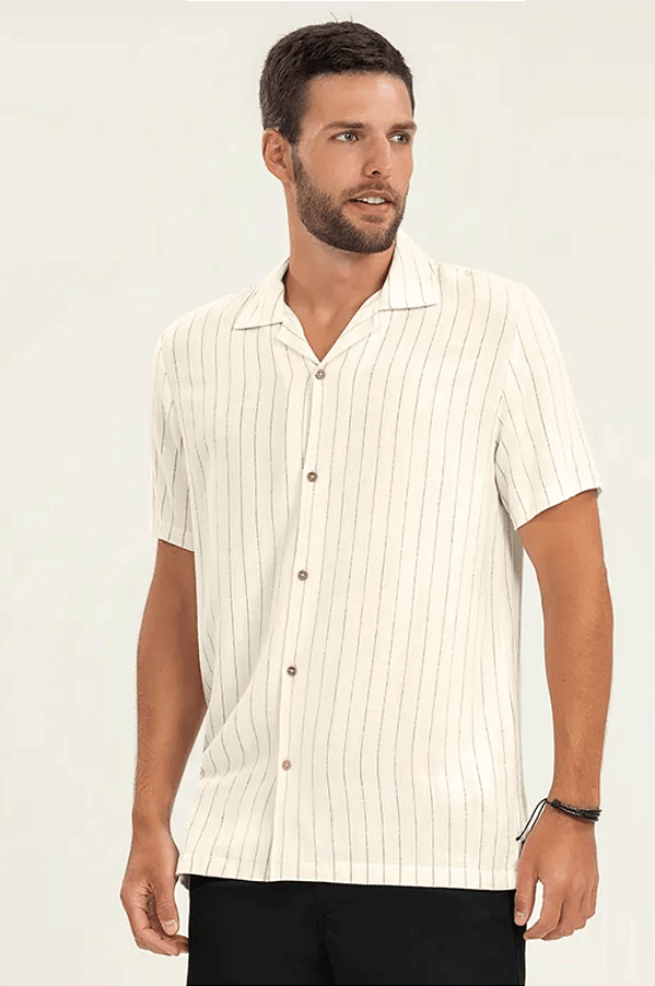 Camisa Masculina Diametro em Linho
