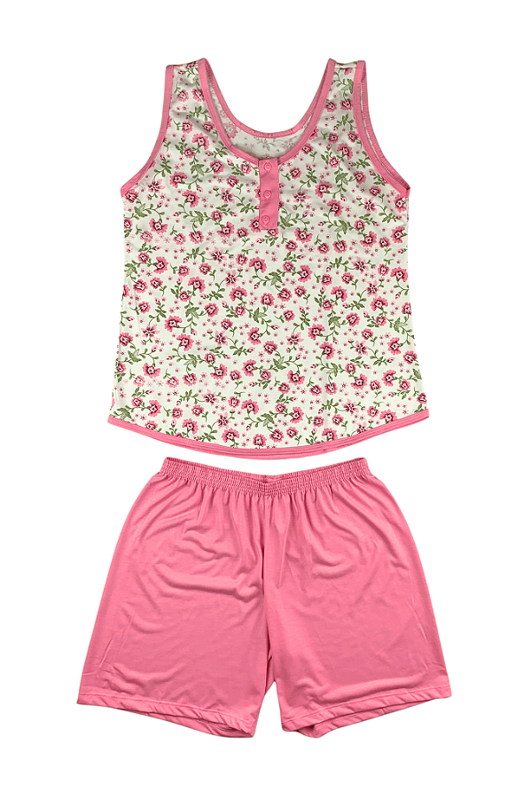 Pijama Estampado Sem Manga Tradicional Di Frangy