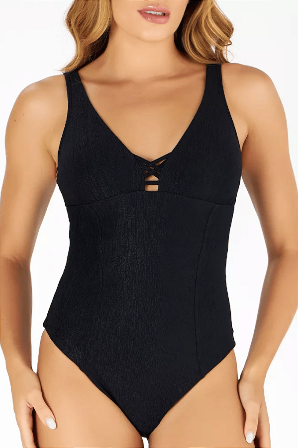 Maiô Moderno Liso Zero Barriga Corte Anatômico Poliamida Banho De Mar
