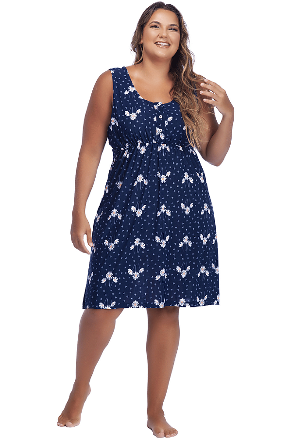 Camisola Estampada com Botões Souza