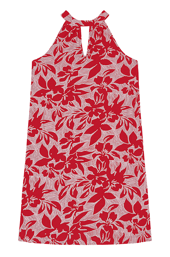 Vestido Curto Estampado em Viscotorcion Rovitex