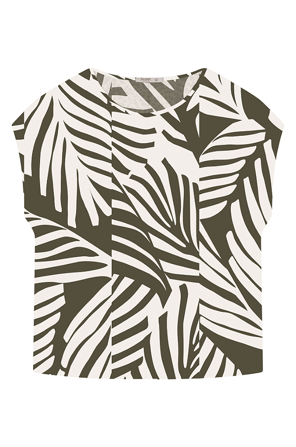 Blusa Manga Curta Plus Size Secret Glam