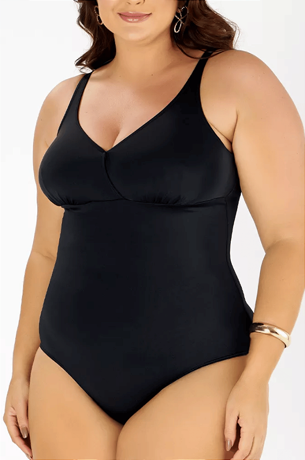 Maiô Mastec Liso Modelagem Anatômica Sem Bojo Banho De Mar