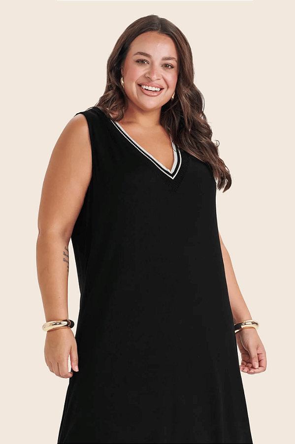 Vestido Plus Size em Viscose Secret Glam