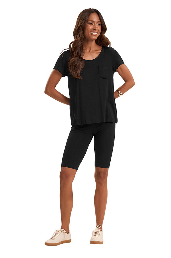 Bermuda Ciclista Feminina em Cotton Pesado Rovitex