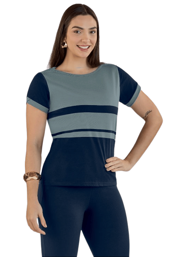 Blusa Meia Manga Listradora Juanna