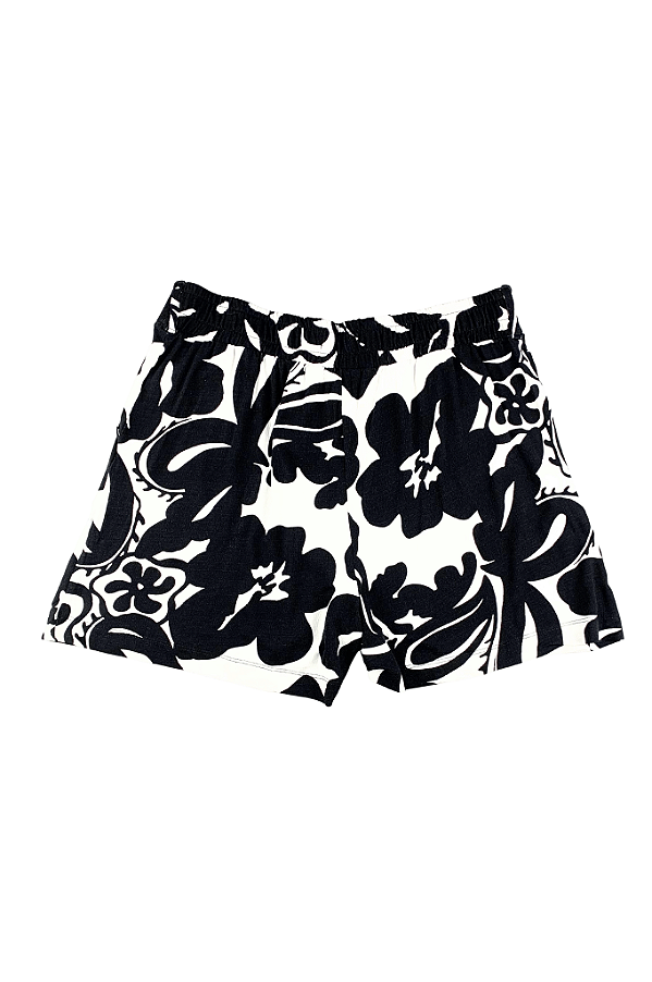 Shorts Viscose Maquinetada Plus Size Secret Glam Azul