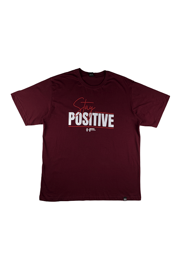 Camiseta Plus Size Meia Manga Stay Positive HF