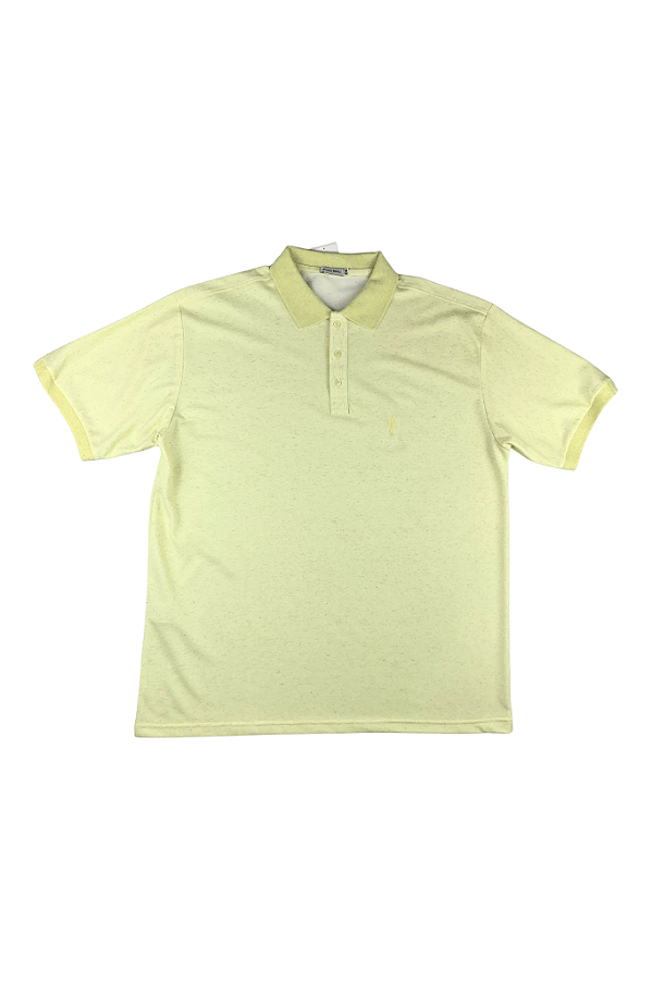 Camisa Polo Piquet Mix Linen Amarela Manga Curta Ferreira Mello