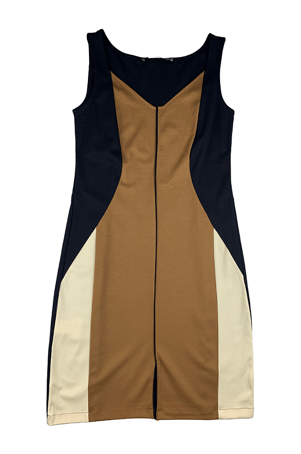 Vestido Tradicional Midi Dourado Miravest