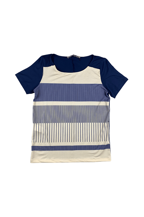 Blusa Manga Curta Listrada Feminina Tradicinal Miravest
