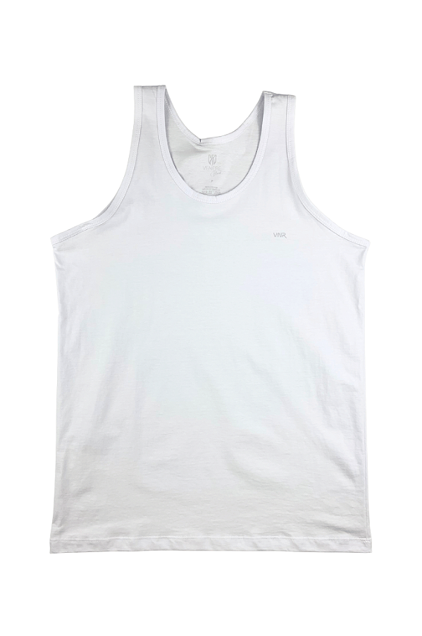Camiseta Regata Branca Basica Sem Filete Venere