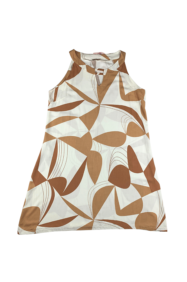 Vestido Plus Size com Detalhe no Decote Redondo Barrielli