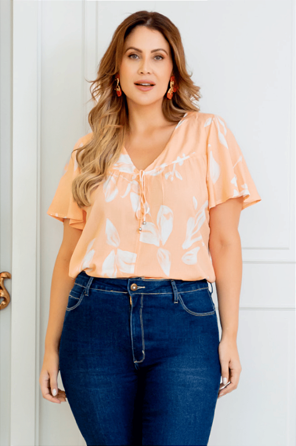 Blusa Feminina Meia Manga 3/4 Viscose Acacia Manifesto