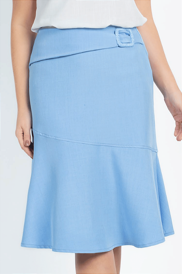 Saia Feminina Azul Medimodas