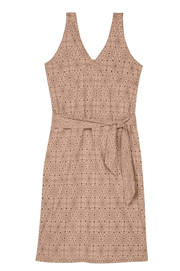 Vestido Midi Feminino Devorê Com Faixa Marialicia