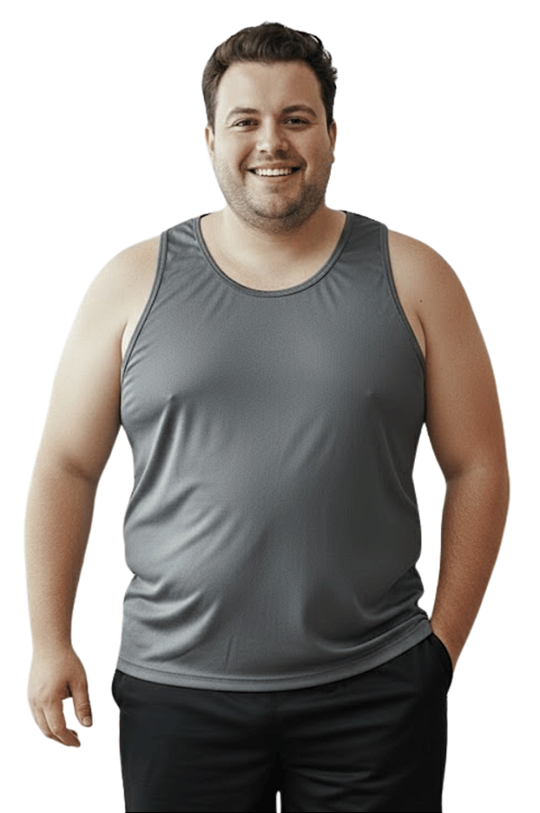 Camiseta Regata Plus Size 100% Poliester HF