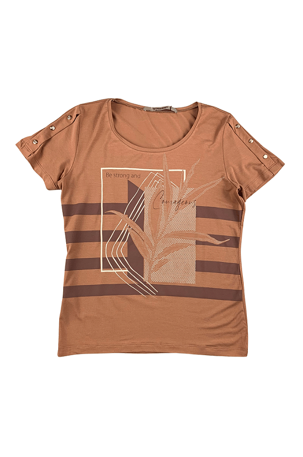 Blusa Feminina Manga Curta Viscose Miravest