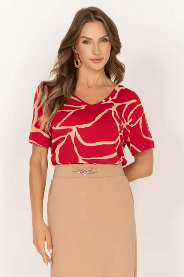 Blusa em Malha Visco Rogeant Mirasul