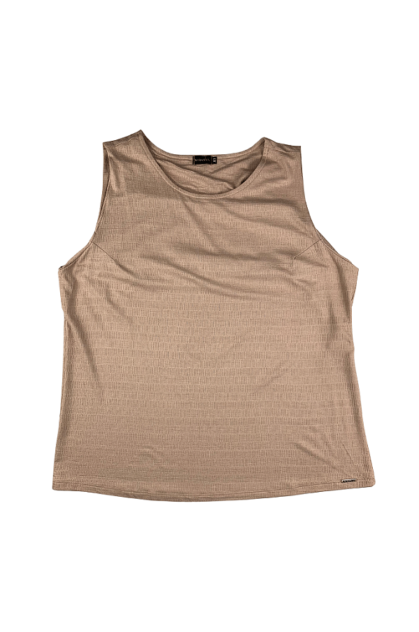 Blusa Regata Visco Effect Bege CV Mirasul