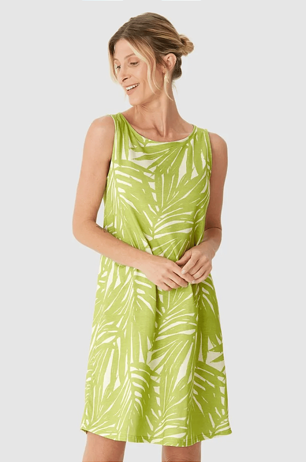 Vestido Feminino Regata Estampado Em Algodão Malwee