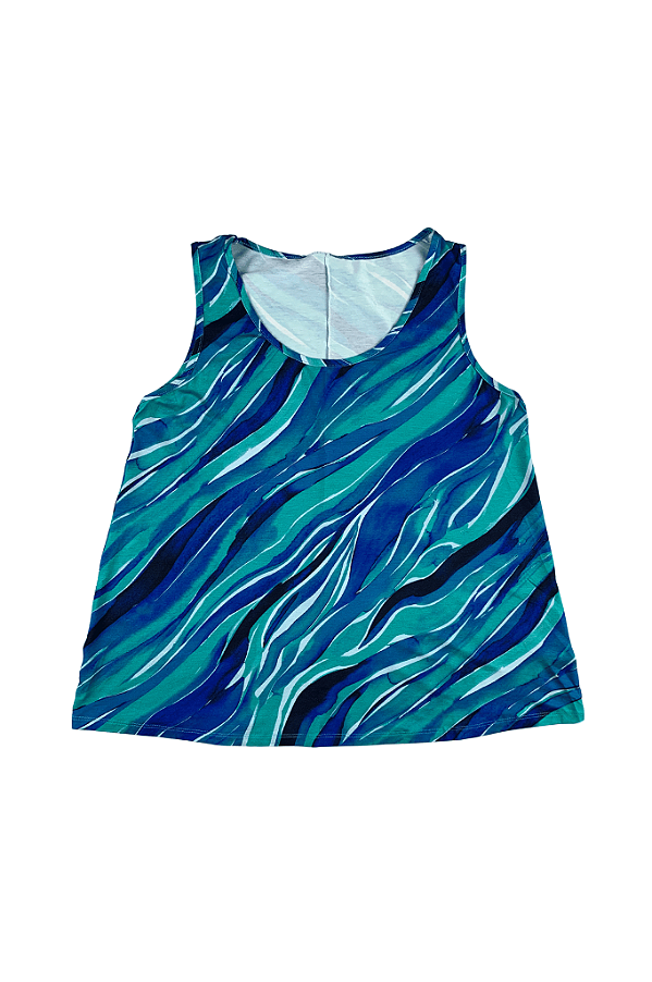 Regata Feminina Plus Size Decote U Alça Larga Em Viscose Stretch Malwee