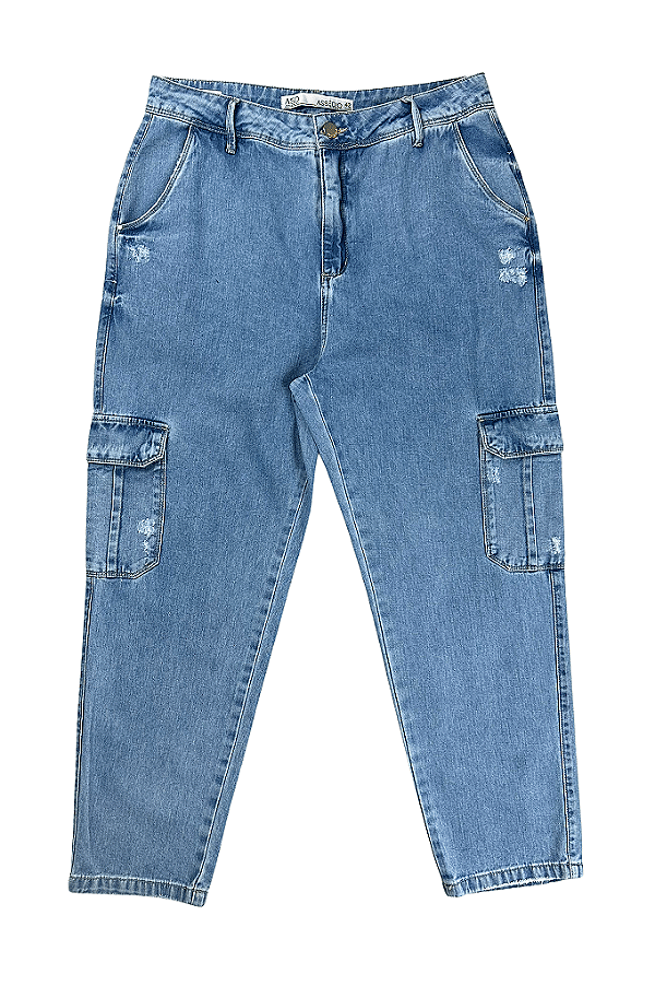 Calça Cargo Feminino Assédio Jeans