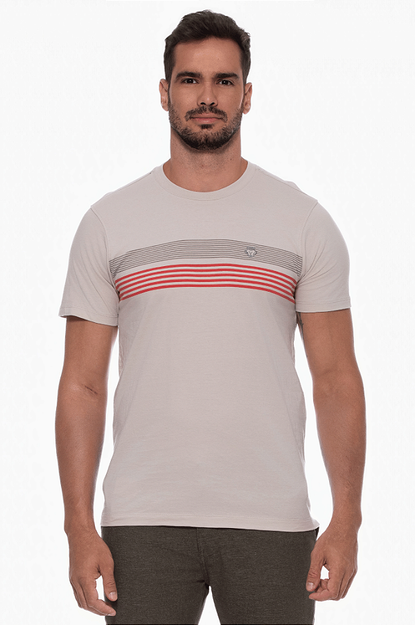 Camiseta Gola Redonda Classica Listrado Dockston