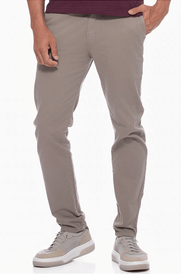 Calça Casual Sarja Essencial Slim Fit Dockston