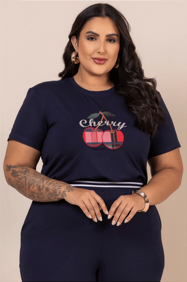 T-Shirt Feminina Cherry MediModas