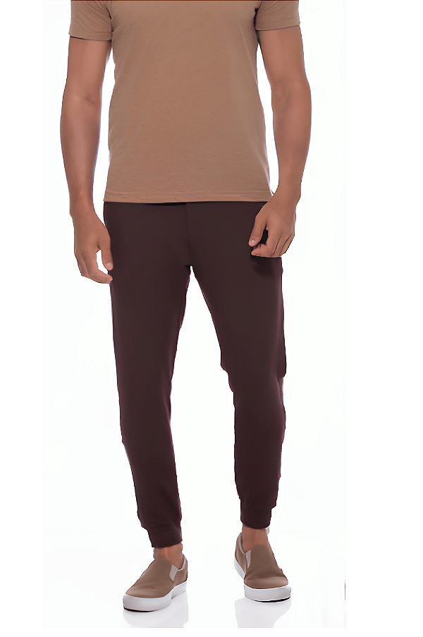 Calça Jogger Moletom Masculina Slim Fit Dockston